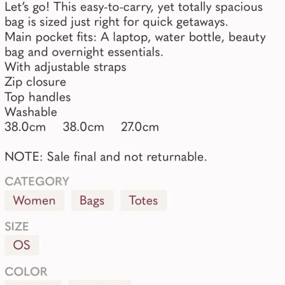 Victoria’s Secret‎ Logo Love Tote Weekender New - Picture 12 of 12